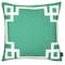 Homeroots Green & White Geometric Decorative Throw Pillow Cover 18 x 18 in. 355323 - alternate 1